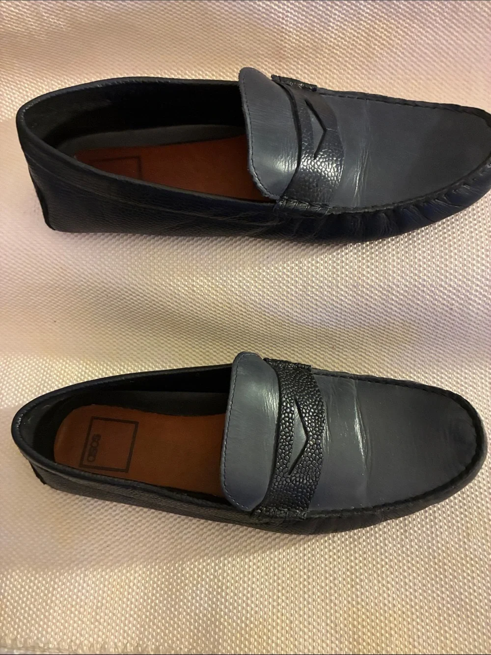 ASOS Men's Black Leather Penny Loafers-Excellent preowned condition